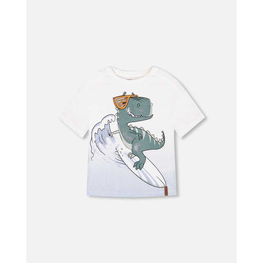 Drop Shoulder T-Shirt Off White - 5